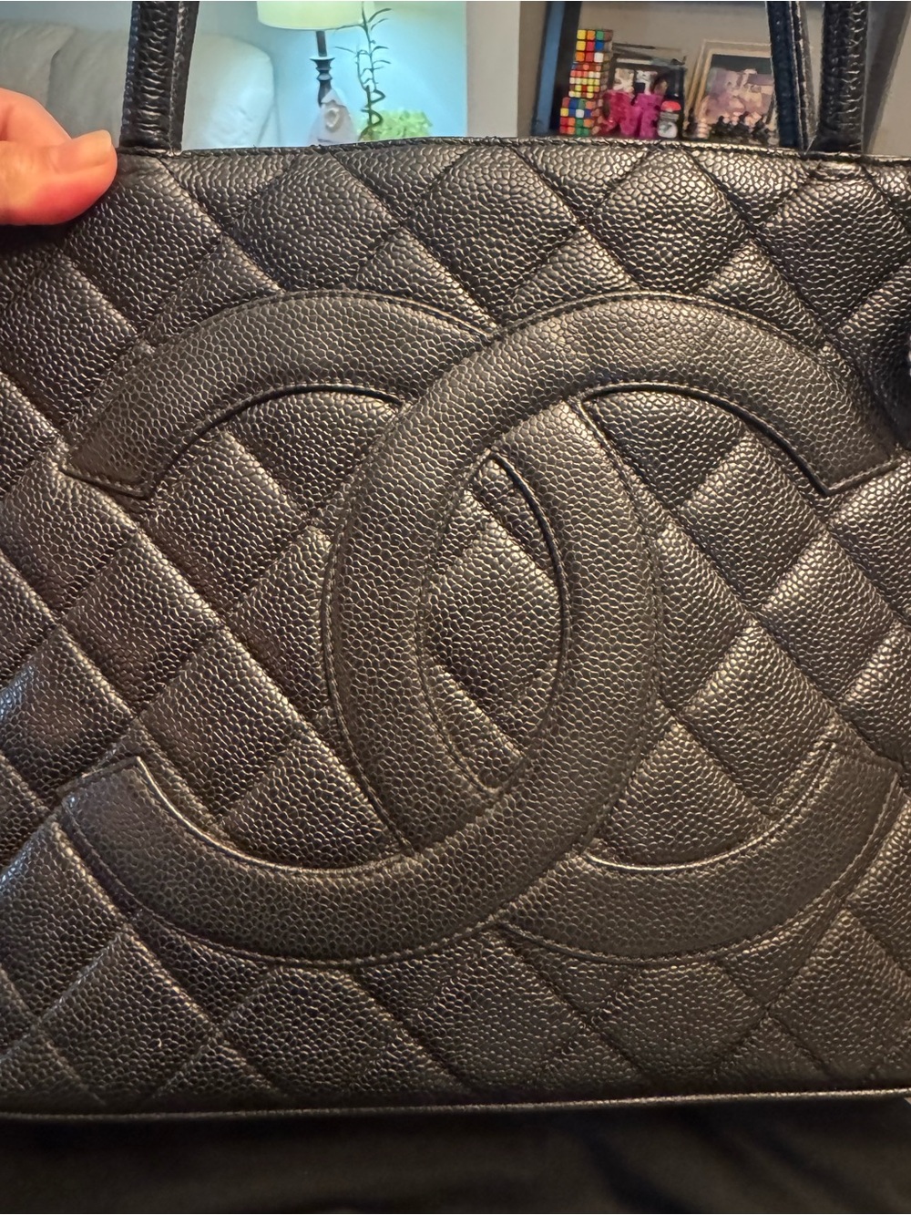 Chanel Black Caviar Medallion Tote Bag Leather - Picture 17 of 17